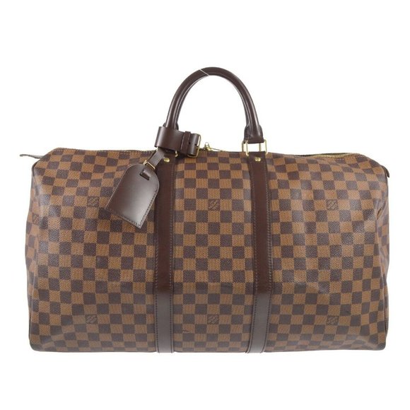 Authenticity Guaranteed LOUIS VUITTON KEEPALL 50 HANDBAG - Picture 1 of 12